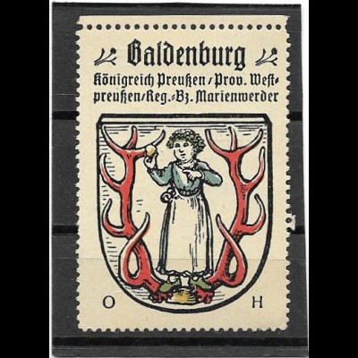 Y16678/ Reklamemarke BALDENBURG Westpreußen Wappen Kaffee Hag 