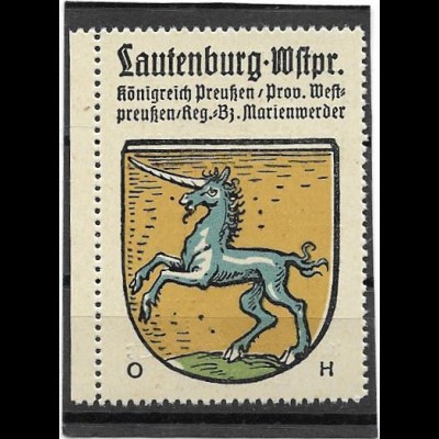 Y16680/ Reklamemarke LAUTENBURG Westpreußen Wappen Kaffee Hag 
