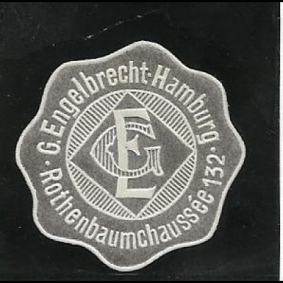 Y16722/ Siegelmarke G. Engelbrecht Hamburg Rothenbaumchaussee 132 ca.1910