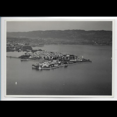 ZZ-1915/ Lindau am Bodensee Foto seltenes Luftbild 1935 18 x 13 cm