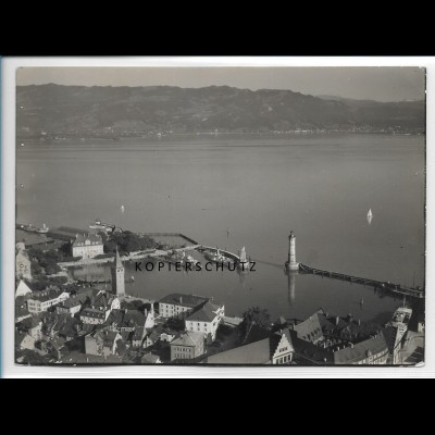 ZZ-1918/ Lindau am Bodensee Foto seltenes Luftbild 1936 18 x 13 cm