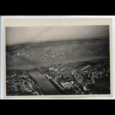 ZZ-2658/ Bingen am Rhein Foto seltenes Luftbild ca.1938 18 x 13 cm 