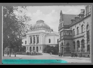 Neg5722/ Rendsburg Stadttheater mit Sparkasse altes Negativ 40/50er Jahre