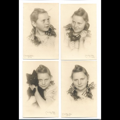 Y18624/ 4 x Foto AK Mädchen Fotograf: Milly Otto 1947