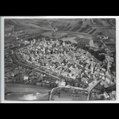 ZZ-4327/ Mainbernheim b. Kitzingen Foto seltenes Luftbild 1937 18 x 13 cm