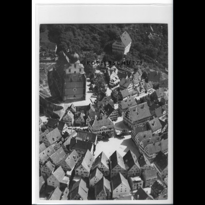 ZZ-4595/ Herrenberg Foto seltenes Luftbild 1937 18 x 13 cm