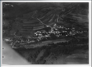 ZZ-4671/ Margrethausen bei Albstadt Foto seltenes Luftbild ca.1938 18 x 13 cm