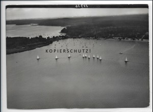ZZ-4854/ Berlin Wannsee Segelflottille Foto seltenes Luftbild 1938 18 x 13 cm