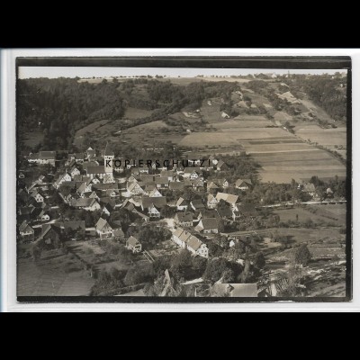 ZZ-4933/ Untermünkheim Foto seltenes Luftbild 1936 18 x 13 cm
