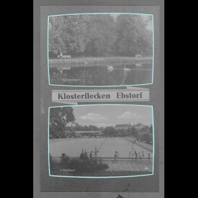 Neg6114/ Klosterflecken Ebstorf Kr. Uelzen Waldbad altes Negativ 50/60er Jahre