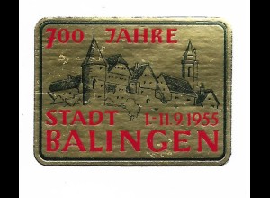 Y19762/ Reklamemarke 700 Jahre Stadt Balingen 1955