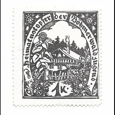 Y19865/ Spendenmarke Heimatnotopfer der Böhmerwald Jugend ca.1915 Böhmen