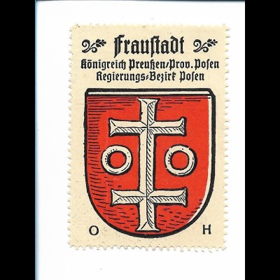 Y19830/ Reklamemarke Fraustadt Prov. Posen Wappen Kaffee Hag