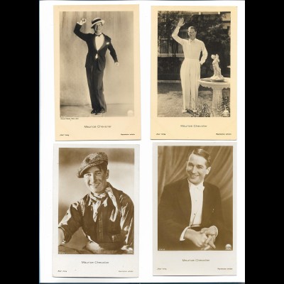 XX14867/ 4 x Foto Ross AK Schauspieler Maurice Chevalier