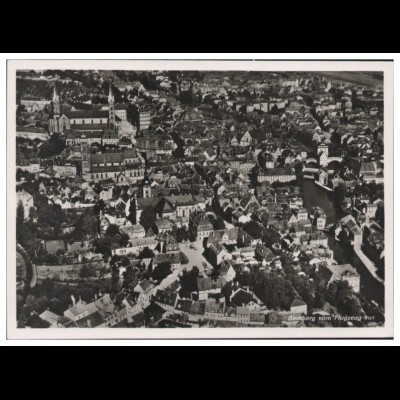 MW04393/ Bamberg Foto AK seltenes Strähle Luftbild 30er Jahre