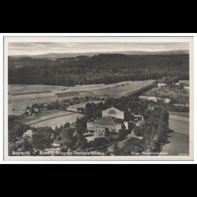 MW04334/ Bayreuth Foto AK seltenes Strähle Luftbild 30er Jahre