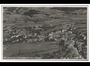 MW04287/ Weidenberg Foto AK seltenes Strähle Luftbild 30er Jahre