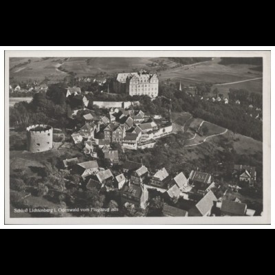 MW00953/ Schloss Lichtenberg i. O. Foto AK seltenes Strähle Luftbild ca.1938