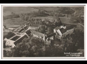 MW04677/ Schloß Langenstein Foto AK seltenes Strähle Luftbild 30er Jahre