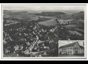 MW04450/ Hilzingen Gasthaus z. Kreuz AK seltenes Strähle Luftbild 30er Jahre