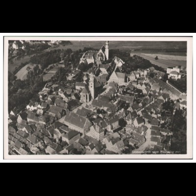 MW05373/ Donauwörth Foto AK seltenes Strähle Luftbild 30er Jahre
