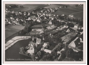MW05345/ Taufkirchen Foto AK seltenes Strähle Luftbild 30er Jahre