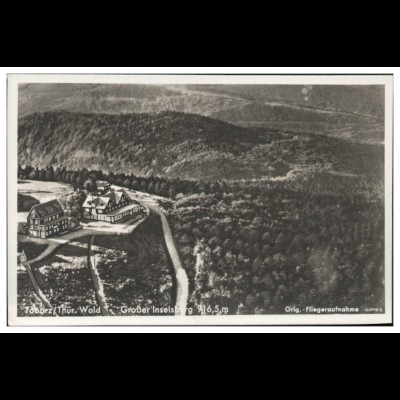 MW04784/ Tabarz Großer Inselsberg Foto AK seltenes Strähle Luftbild 30er Jahre