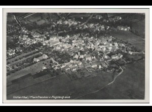 MW05219/ Unterthal Mainfranken AK seltenes Strähle Luftbild 30er Jahre