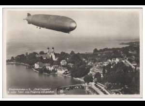 MW04831/ Zeppelin Friedrichshafen Foto AK seltenes Strähle Luftbild 30er Jahre