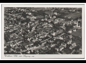 MW04915/ Weilheim Obb. Foto AK seltenes Strähle Luftbild 30er Jahre