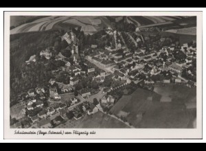 MW04952/ Schauenstein Bayr. Ostmark Foto AK seltenes Strähle Luftbild 30er Jahre