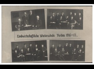 XX19054/ Verden Landwirtschaftliche Winterschule 1916-17 Foto AK 