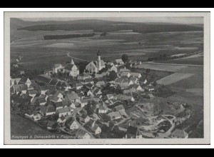 MW05594/ Bissingen b. Donauwörth AK seltenes Strähle Luftbild 30er Jahre