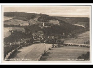 MW05567/ Sachsenburg Hakenburg Foto AK seltenes Strähle Luftbild 30er Jahre