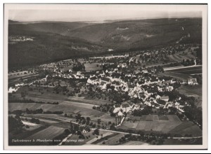 MW05863/ Tiefenbronn b. Pforzheim Foto AK seltenes Strähle Luftbild 30er Jahre
