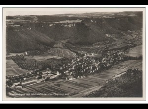 MW05784/ Oberlenningen Foto AK seltenes Strähle Luftbild 30/40er Jahre
