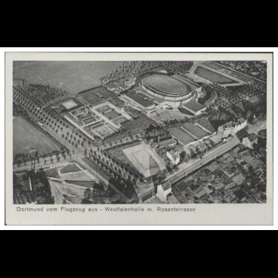 MW06388/ Dortmund Westfalenhalle AK seltenes Strähle Luftbild 40er Jahre