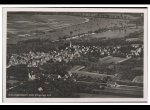 MW06239/ Großingersheim Foto AK seltenes Strähle Luftbild 30er Jahre