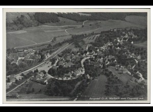 MW06256/ Burgstall O.-A. Marbach AK seltenes Strähle Luftbild 30er Jahre