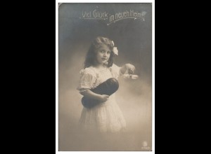 Y28005/ Viel Glück im neuen Heim Brot und Salz Foto AK ca.1912