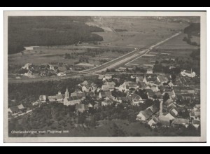 MW06456/ Oberlauchringen Foto AK seltenes Strähle Luftbild 30er Jahre