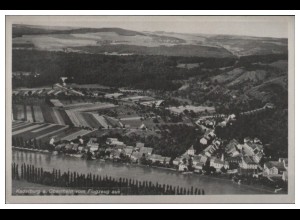 MW06854/ Kadelburg a. Oberrhein AK seltenes Strähle Luftbild 30/40er Jahre