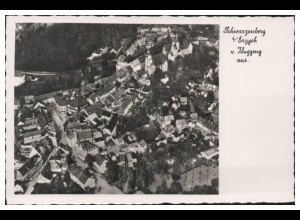 MW06931/ Schwarzenberg Foto AK seltenes Strähle Luftbild 30er Jahre