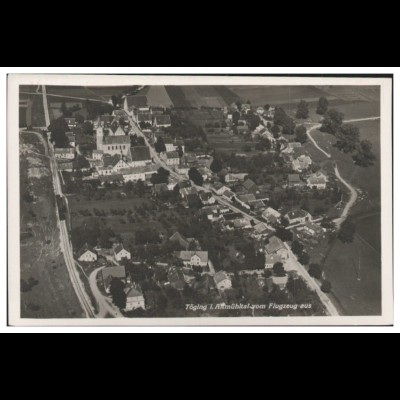 MW06952/ Töging Foto AK seltenes Strähle Luftbild 30/40er Jahre