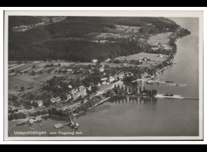 MW07117/ Unteruhldingen Foto AK seltenes Strähle Luftbild 30er Jahre