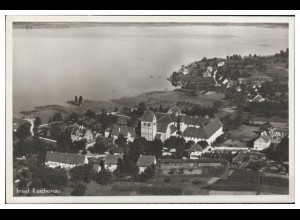 MW07121/ Insel Reichenau Foto AK seltenes Strähle Luftbild 30er Jahre