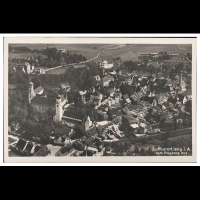 MW07135/ Isny i. A. Foto AK seltenes Strähle Luftbild 30er Jahre