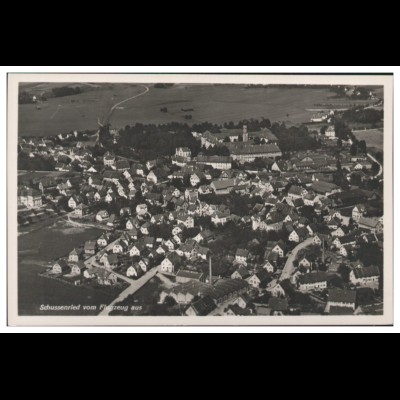 MW07140/ Schussenried Foto AK seltenes Strähle Luftbild 30er Jahre