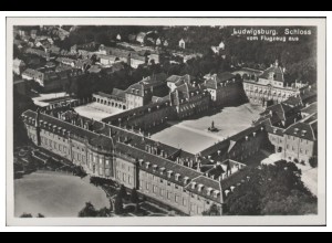 MW07050/ Ludwigsburg Schloss Foto AK seltenes Strähle Luftbild 30er Jahre