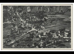 MW07062/ Roigheim Eisenbahnstrecke AK seltenes Strähle Luftbild 30er Jahre